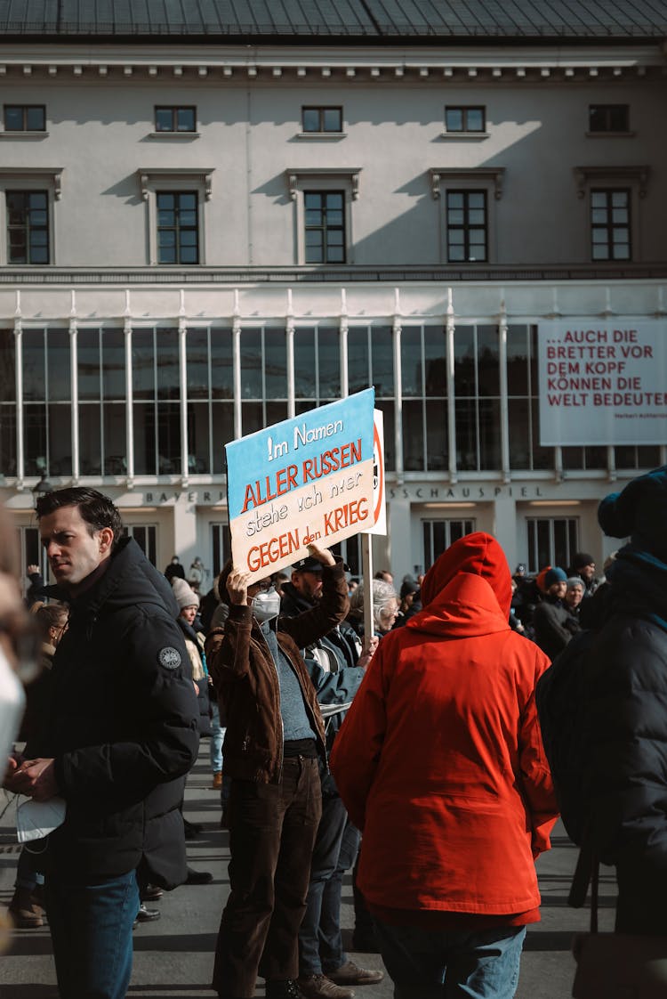 People At Pro Ukraine Protest In Germany