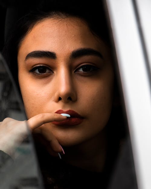 Free A Close-up Shot of Woman's Face Stock Photo