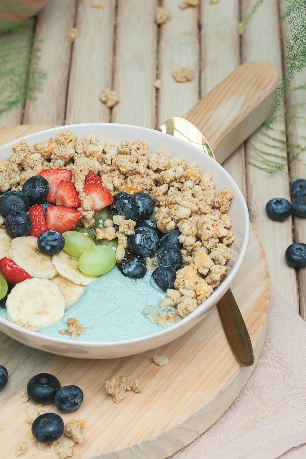Blueberry Banana Swirl Frozen Yogurt