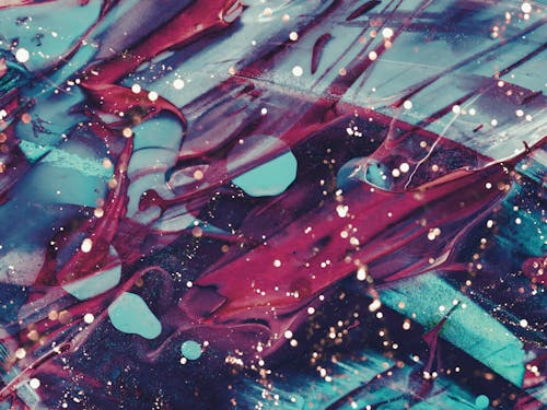 Free Purple and Blue Abstract Painting Stock Photo