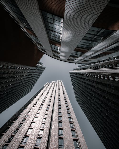 Free Low Angle Photography of High Rise Buildings Stock Photo