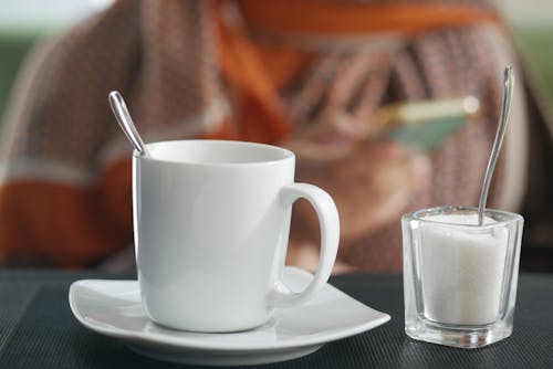 Foto profissional grátis de açúcar, cafeína, caneca