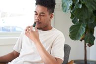 Man in White Crew Neck T-shirt