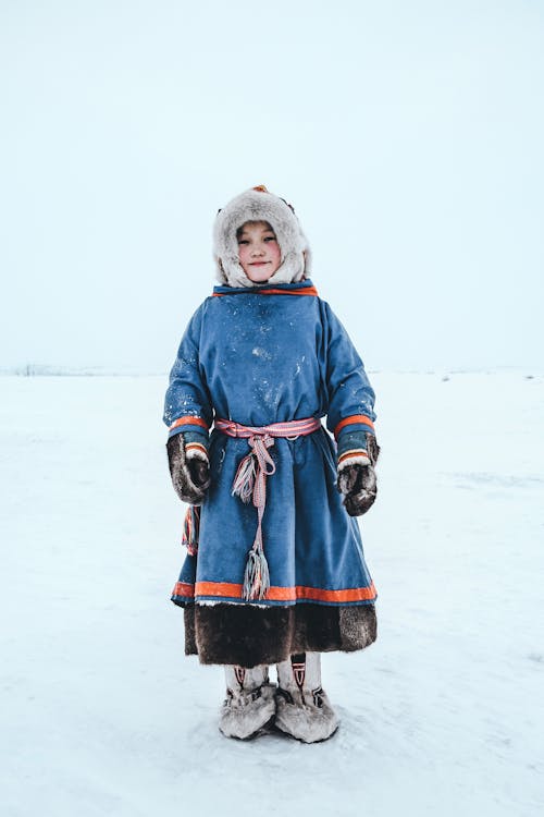 Free Siberian Girl Wearing Traditional Clothes Stock Photo
