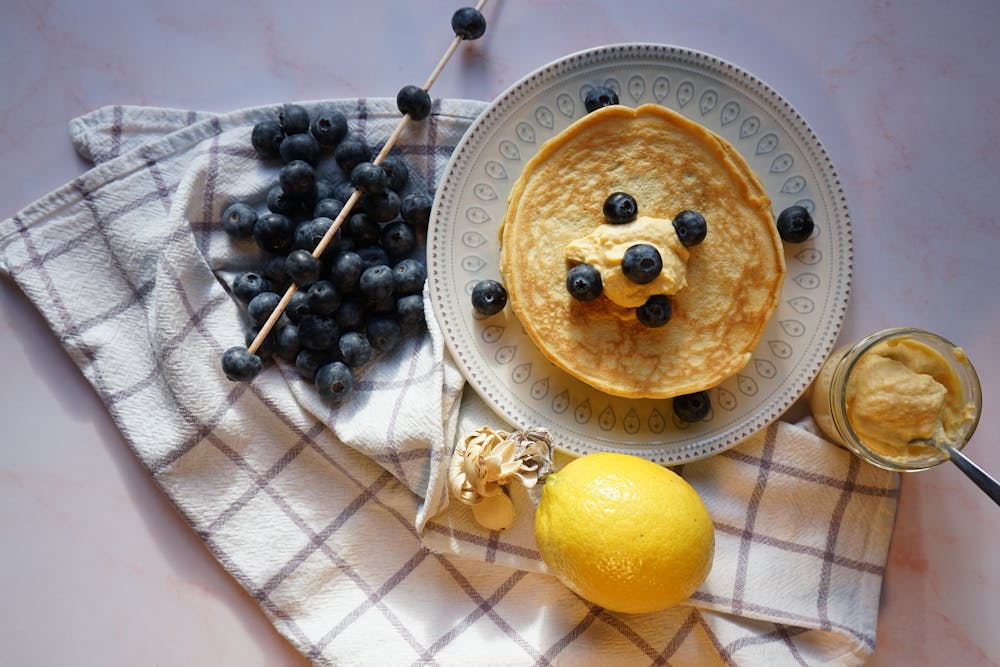 Blueberry Lemon Zest Giant Pancake