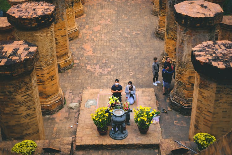 Vietnamese Worship At Indigo Tower In Nha Trang Viet Nam