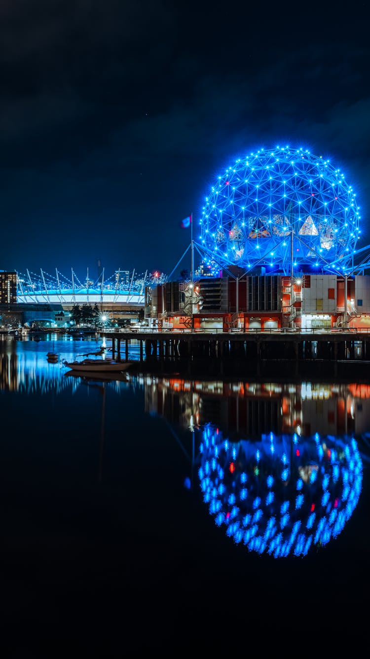 Science Center In Vancouver At Night