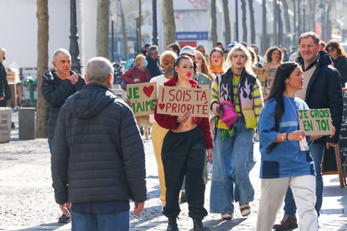 Crowd of People Marching on a Rally · Free Stock Photo