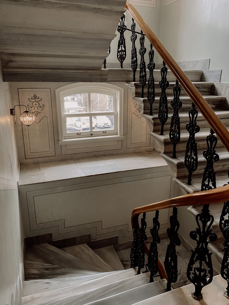 Museum Staircase With Window