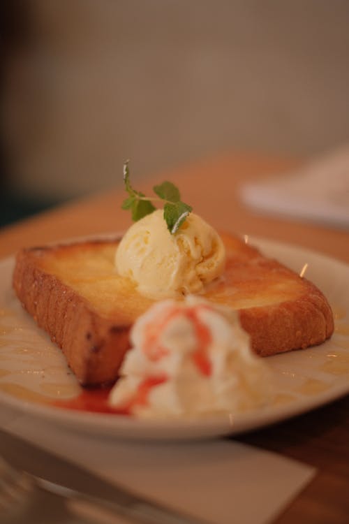 Photos gratuites de assiette, crème glacée, délicieux