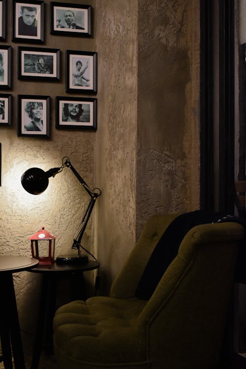 Cosy Corner with an Armchair and Lamp 