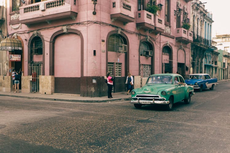 Vintage Cars On Street