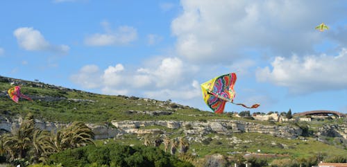 colourful kites  flying