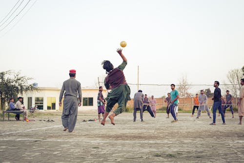 Men Playing Volleyball