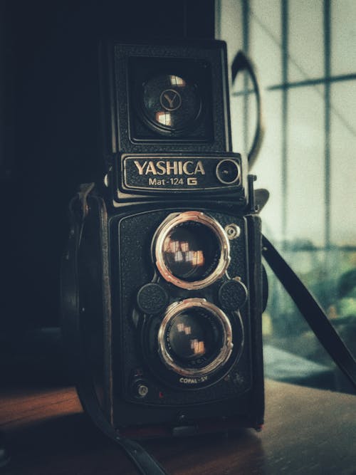 Close-up Photo of a Yashica Vintage Camera