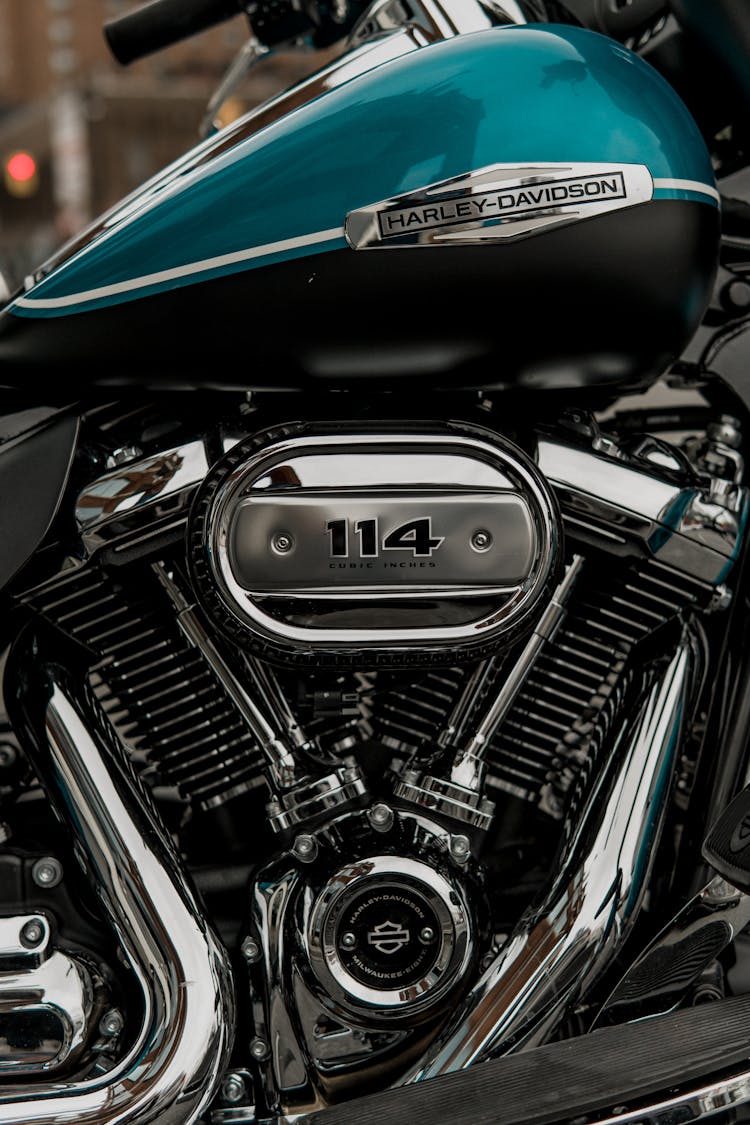 Close-up Of The Engine Of A Harley Davidson