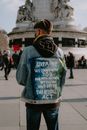 Man at Protest Against War in Ukraine 