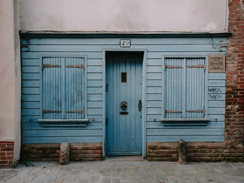 Photo of a Blue Entrance · Free Stock Photo