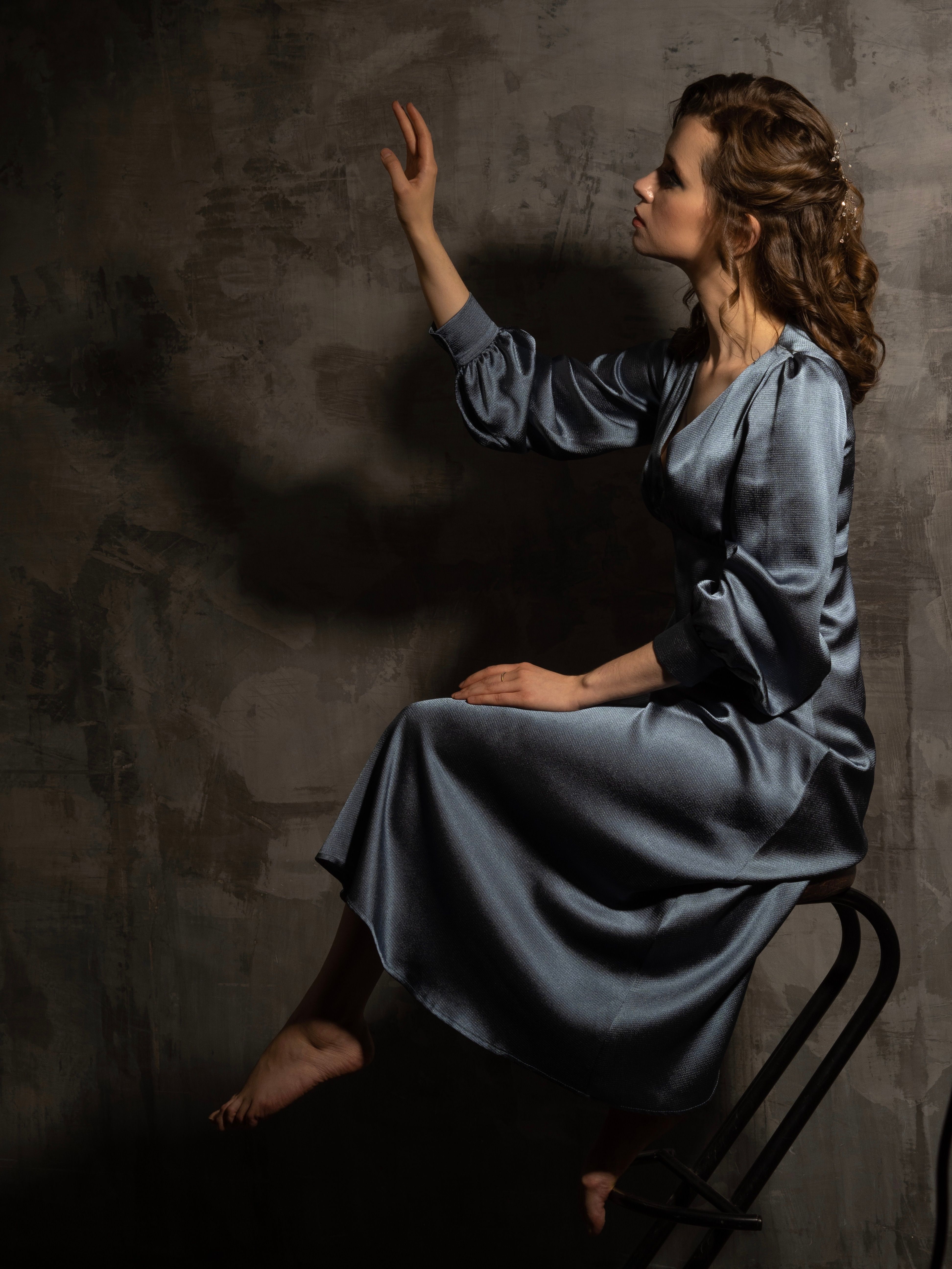 Photo of a Woman in Blue Dress · Free Stock Photo