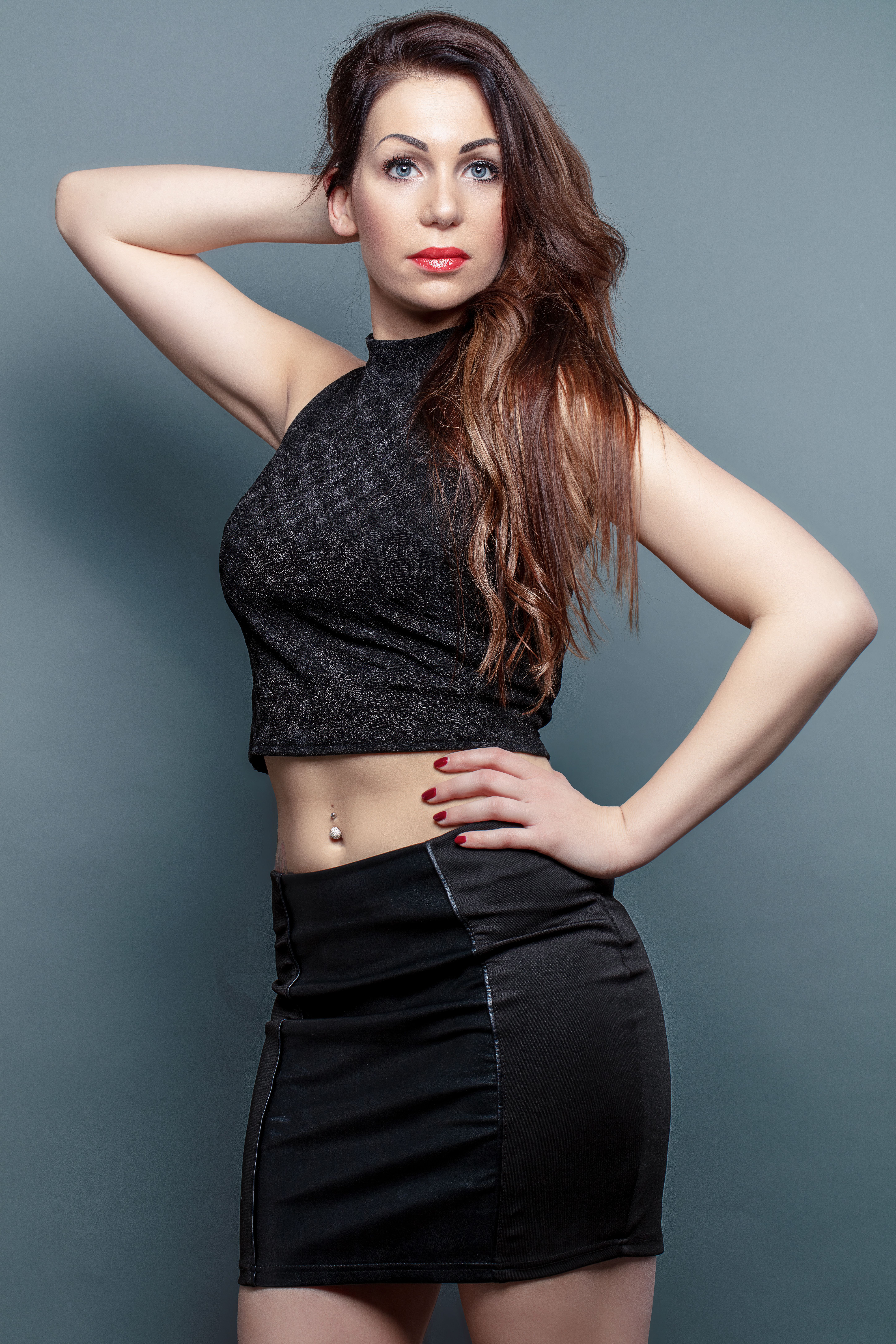 A Woman in Black Crop Top and Black Skirt · Free Stock Photo