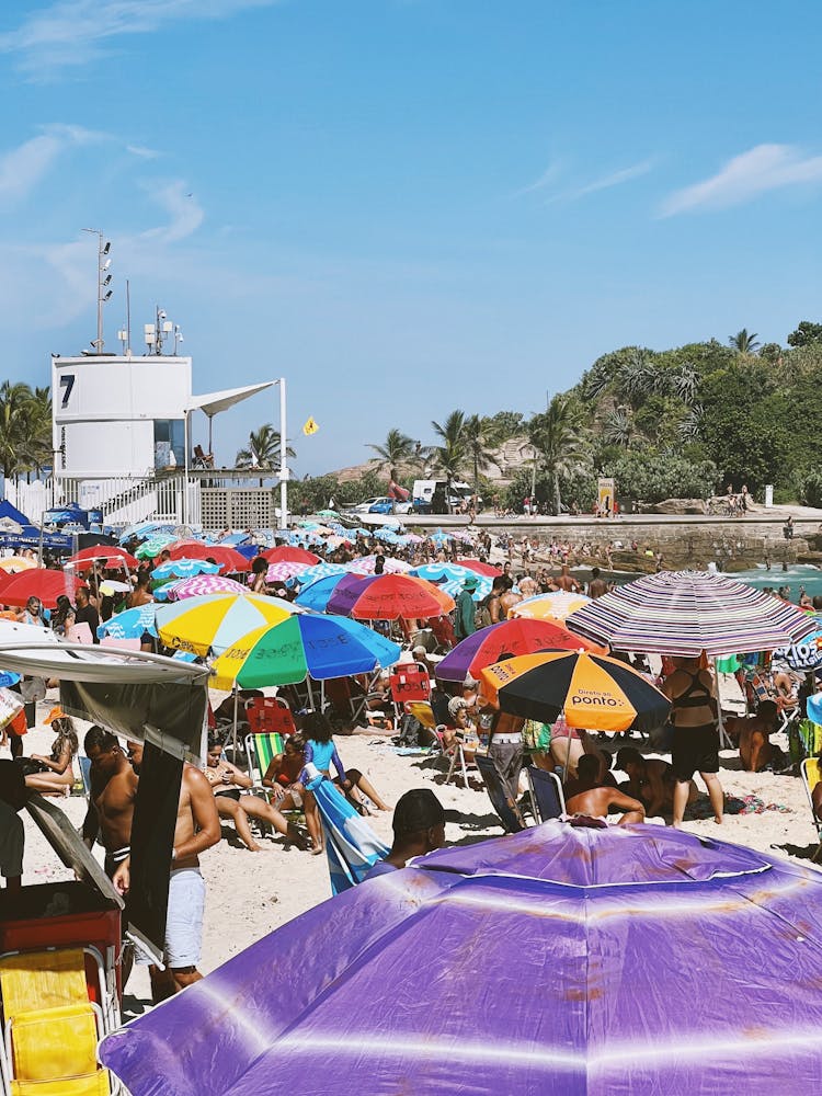 Crowd Of People On The Beach