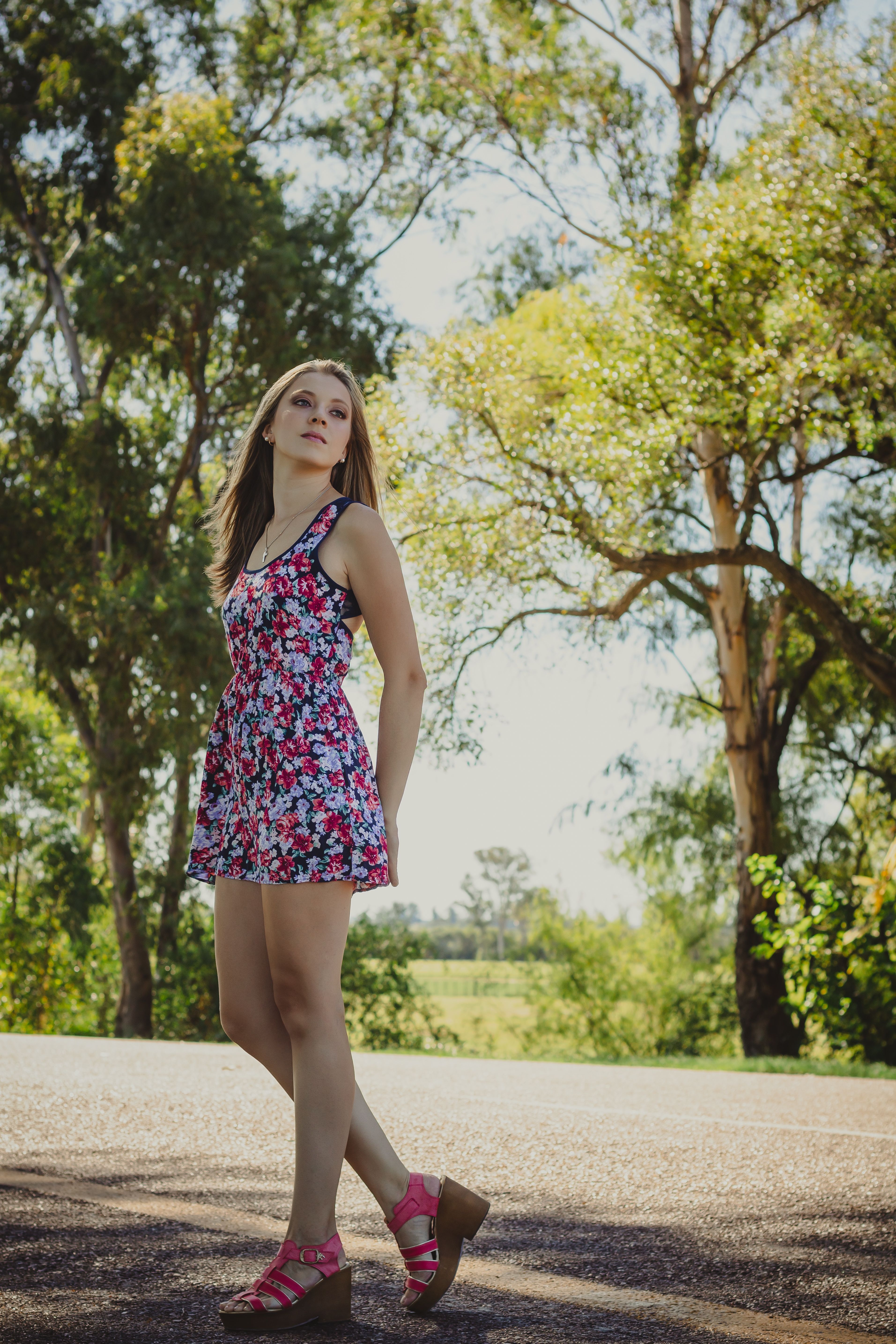 A Woman in Floral Dress · Free Stock Photo