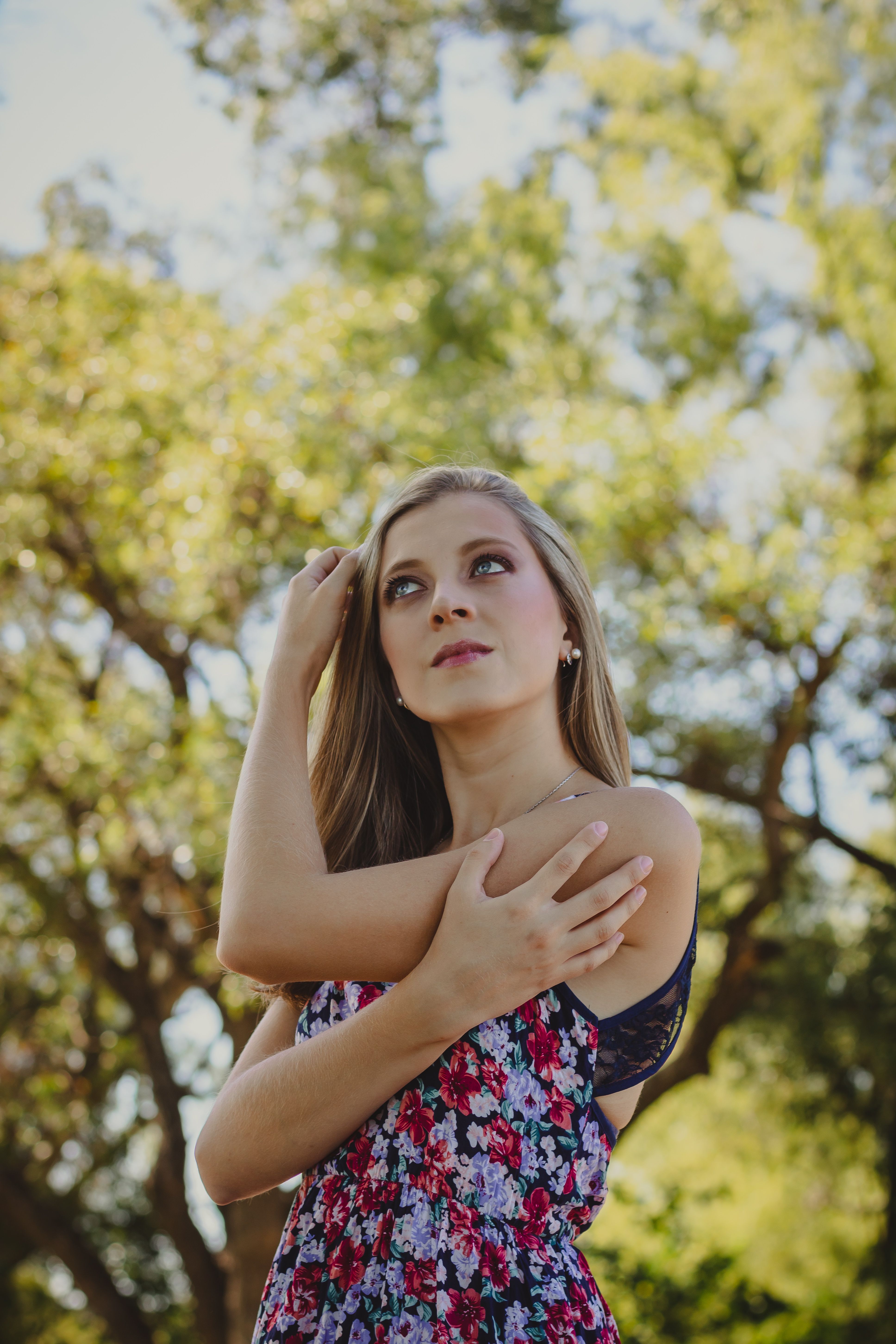 Floral sundress for outdoor spring adventures
