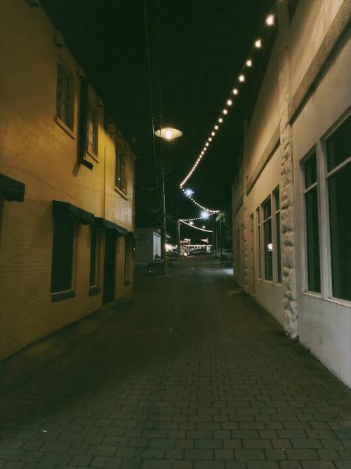 Photo of an Alley at Night 