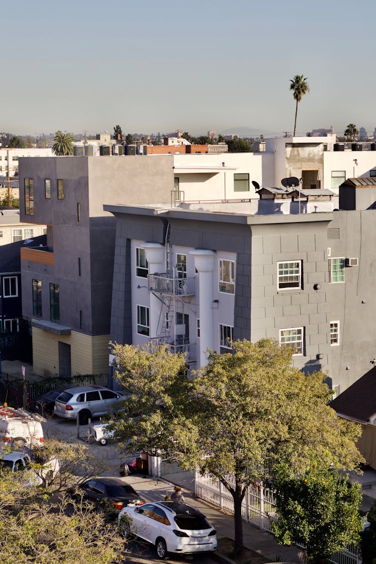 Cars Parked Outside Buildings