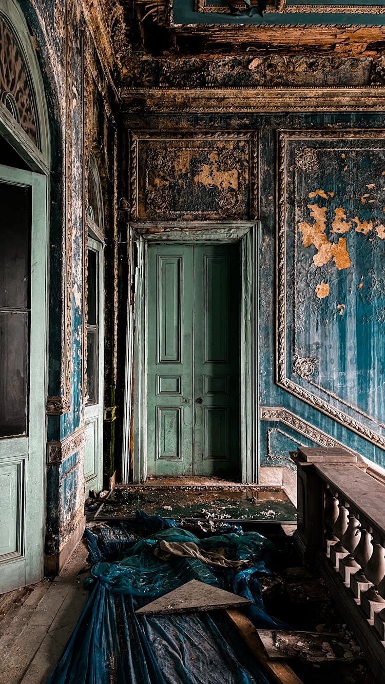 A Hallway Of An Old House