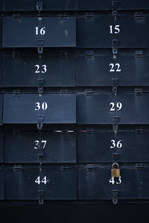 Metal Locker with Numbers