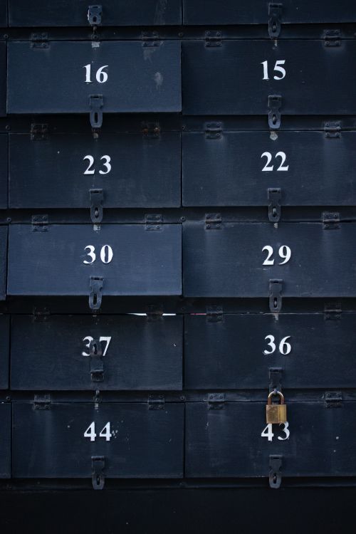 Metal Locker with Numbers · Free Stock Photo