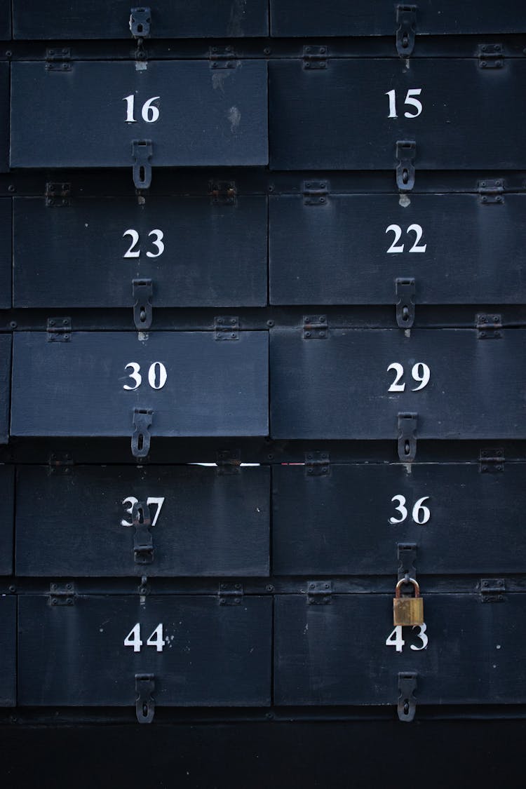 Metal Locker With Numbers