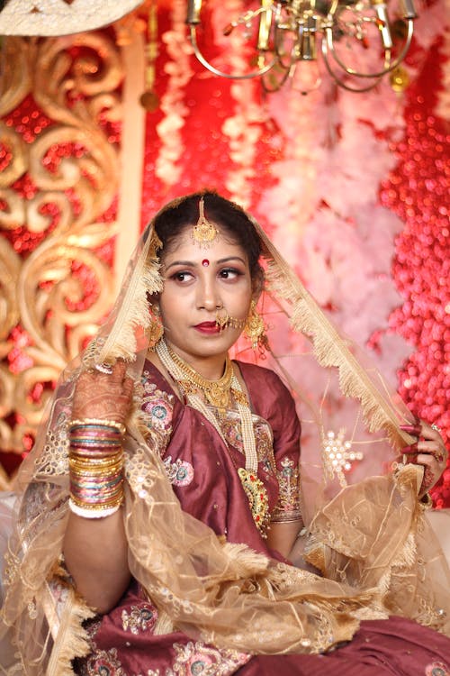 Bride Wearing a Veil 