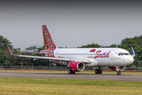 A Batik Airline Airplane on the airport Runway