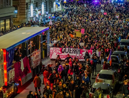 Crowd of People at a Rally