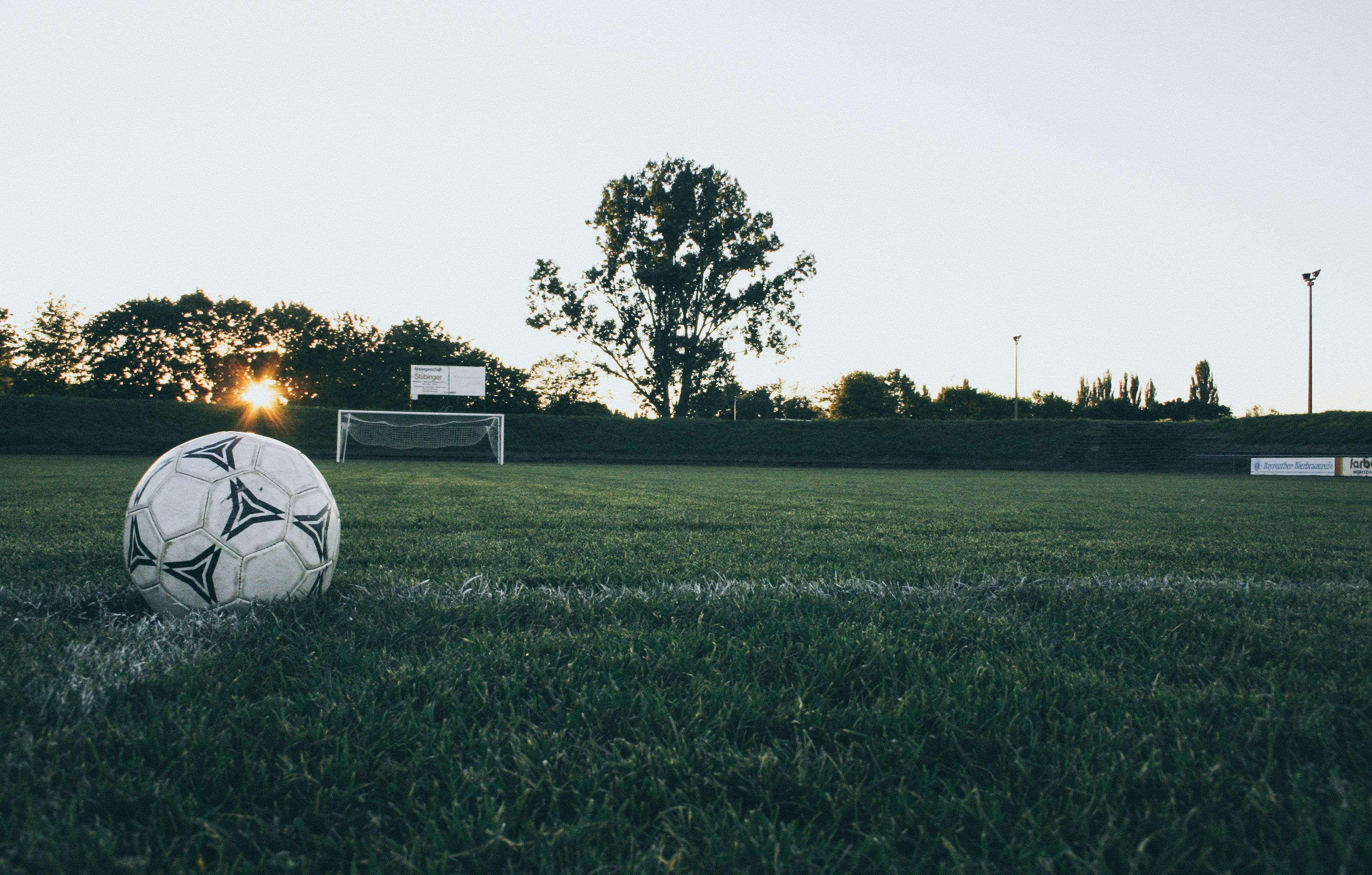 Soccer player in a stadium