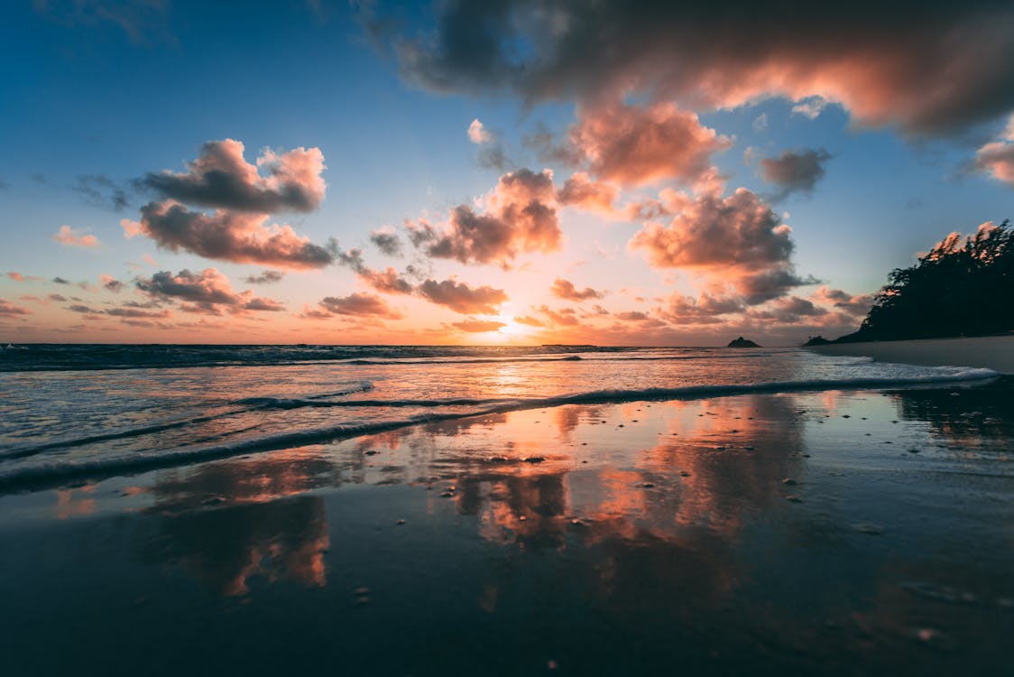 Free Ocean during Sunset Stock Photo