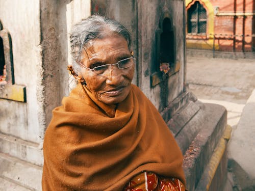 Portrait of Elderly Woman on City Street