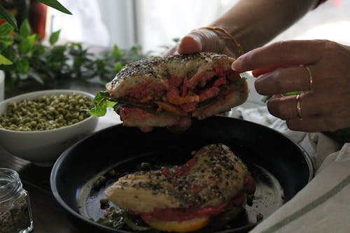 Ilmainen kuvapankkikuva tunnisteilla bagel-voileipä, bagelin resepti, itse tehty