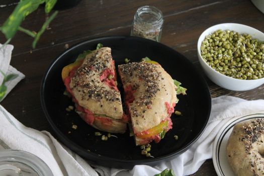 Sprouted Whole Grain Herb's Garlic Bagels