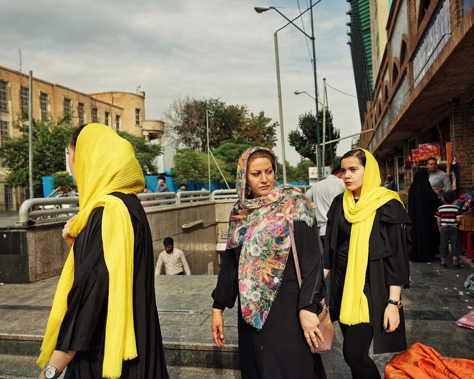 Billboard Featuring Iranian Leaders Seen in Tehran