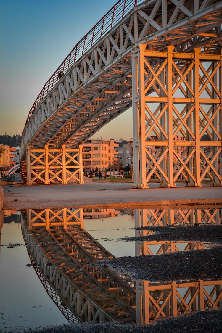 
A Bridge Supported By Steel Beams