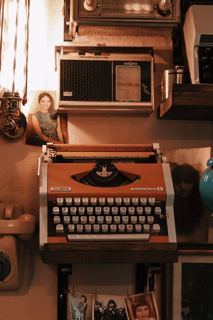 Display Of Vintage Typewriter