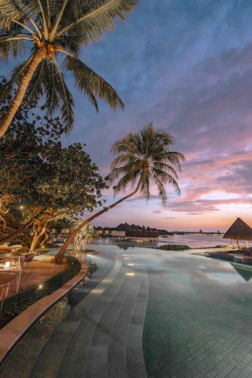 A Resort under a Cloudy Sky