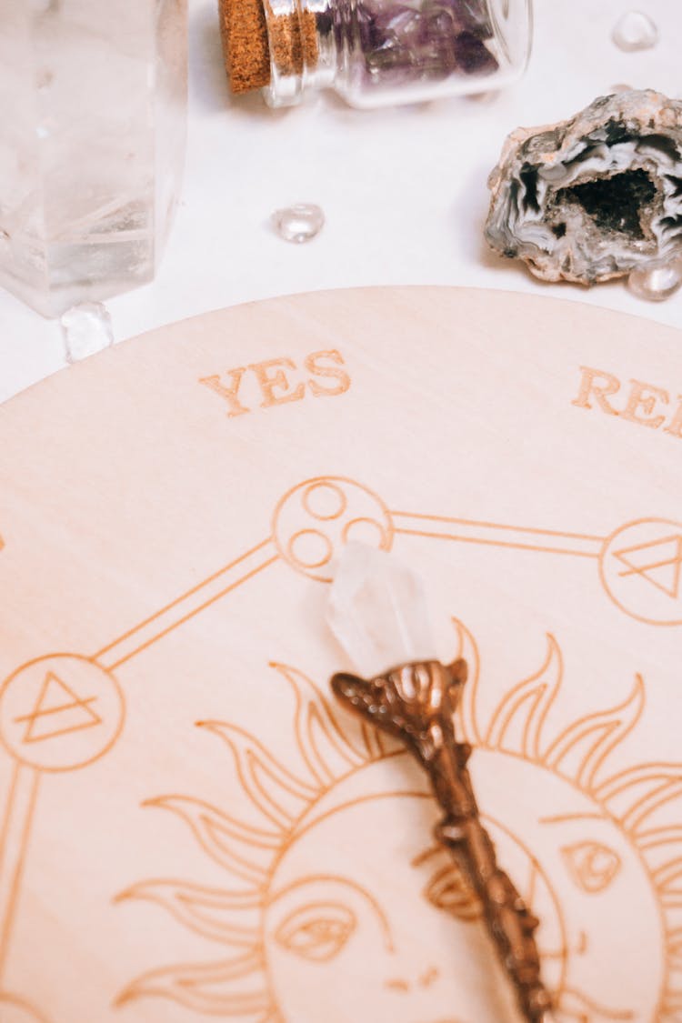 A Crystal On A Pendulum Board