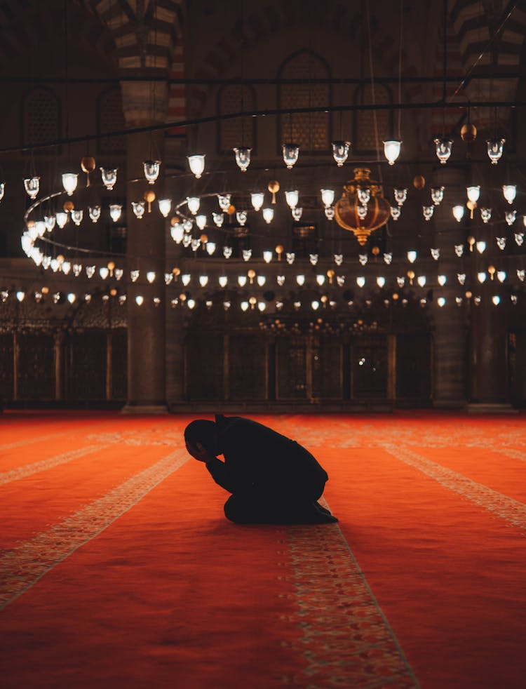 Man Praying In Mosque