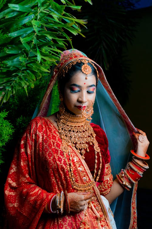 Free 
A Woman Wearing Accessories and Traditional Clothing Stock Photo