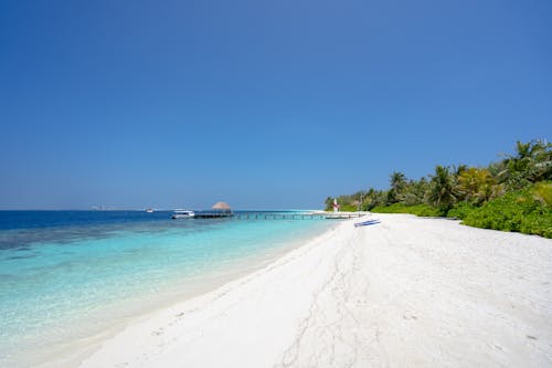ada, beyaz kum, como maldivler içeren Ücretsiz stok fotoğraf