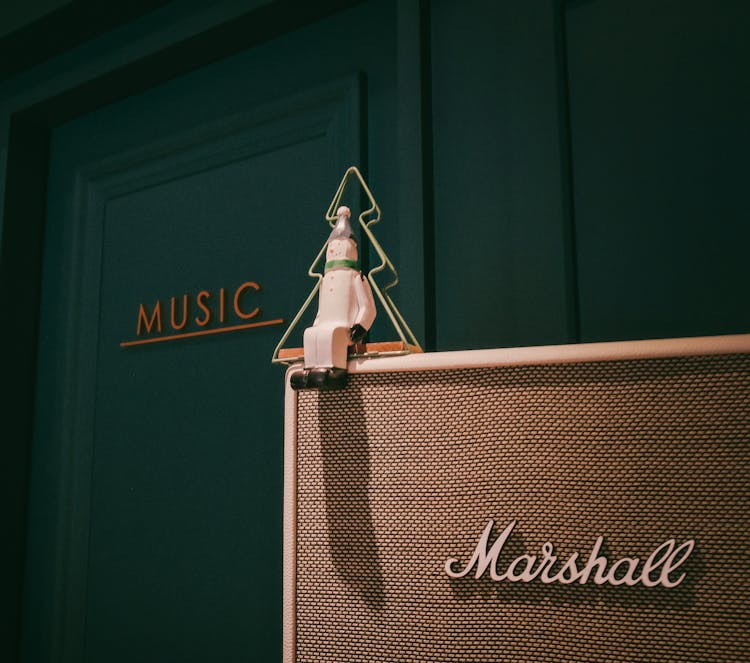 Speaker And Door To A Music Room 